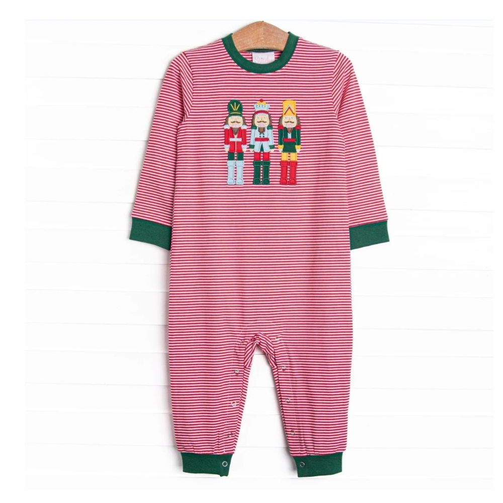 Nutcracker Striped Kids Footie Pajamas
